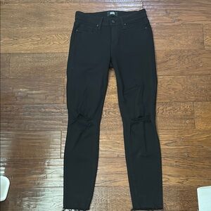 Paige Black Distressed Women's Jeans